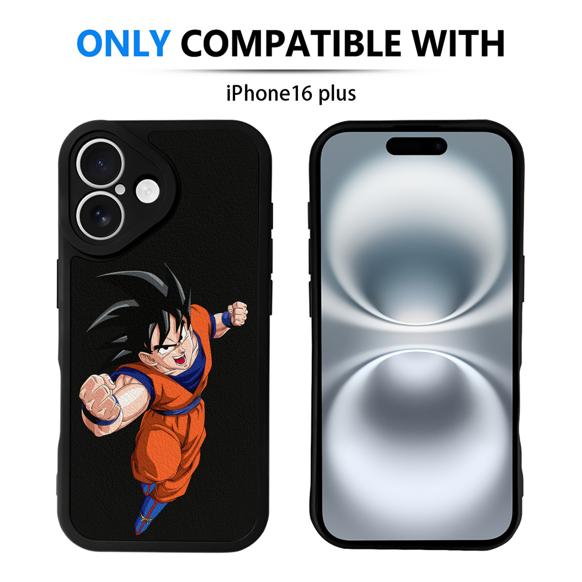 （画像用） ドラゴンボール 孫悟空（そん ごくう）Son Goku カカロット DRAGON BALL Kakarotto 【iPhone 16シリーズ対応】シリコンスマホケース（レザー調） 材質：シリコン